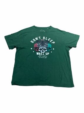 Hustle Gang Dark Green 'Don't Sleep Wake Up' Graphic Tee